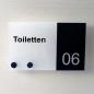 Preview: Tuerschild_Toiletten_sat_10x16cm_front