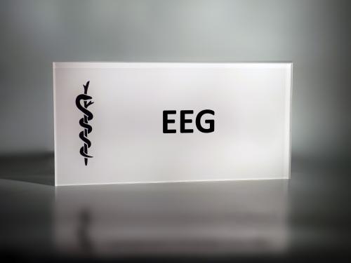 Praxisschild Acrylglas "EEG" 70 x 140 mm